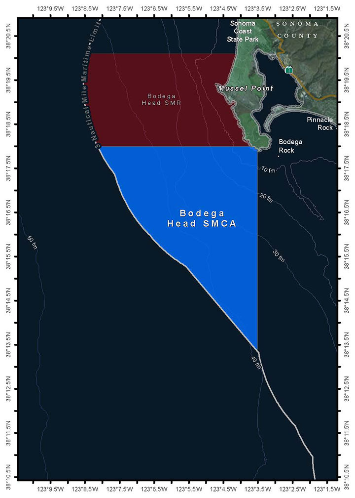 Map of Bodega Head State Marine Conservation Area - click to enlarge in new tab
